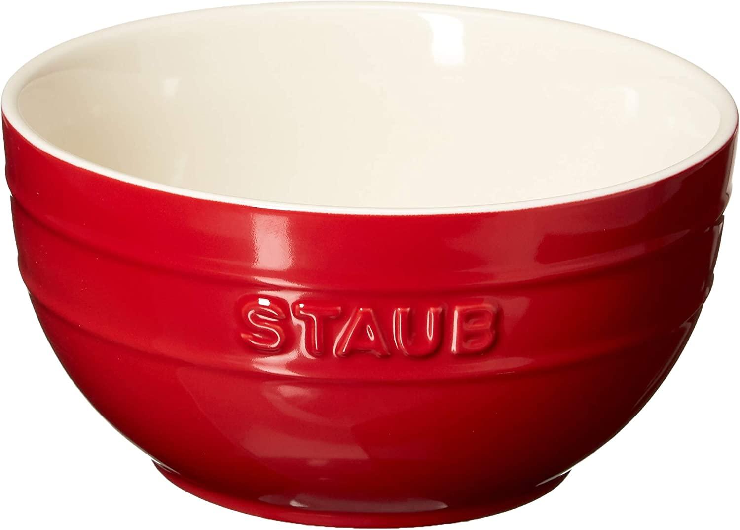 STAUB Ceramics Universal Bowl Set, 6.5-inch, Cherry