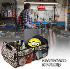Deosk Car Trunk Organzier for suv,Car Organziers and Storage with 6 Big Pocket for Women/Men 50L Waterproof Polyester Trunk Organzier for Minivan/Truck(Medium,Leopard print)