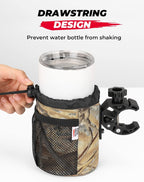 kemimoto Walker Cup Holder, Oxford Fabric Motorcycle Drink Holder with 0.6"-1.5" Alligator Clamp, Universal Water Bottle Holder for Motorcycle, ATV, Scooter, Boat, Kayak, Bike, Walker,Yellow Camo