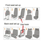 Car Seat Cover, 2mm Spon5 Seats Full Set Car Seat Cover Universal Multi-color Flat Model 9pcs Set
