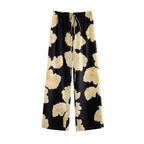 boho casual floral print long pants