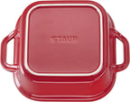 STAUB - 40508-636 STAUB Ceramics Square Covered Baking Dish, 9x9-inch, Cherry