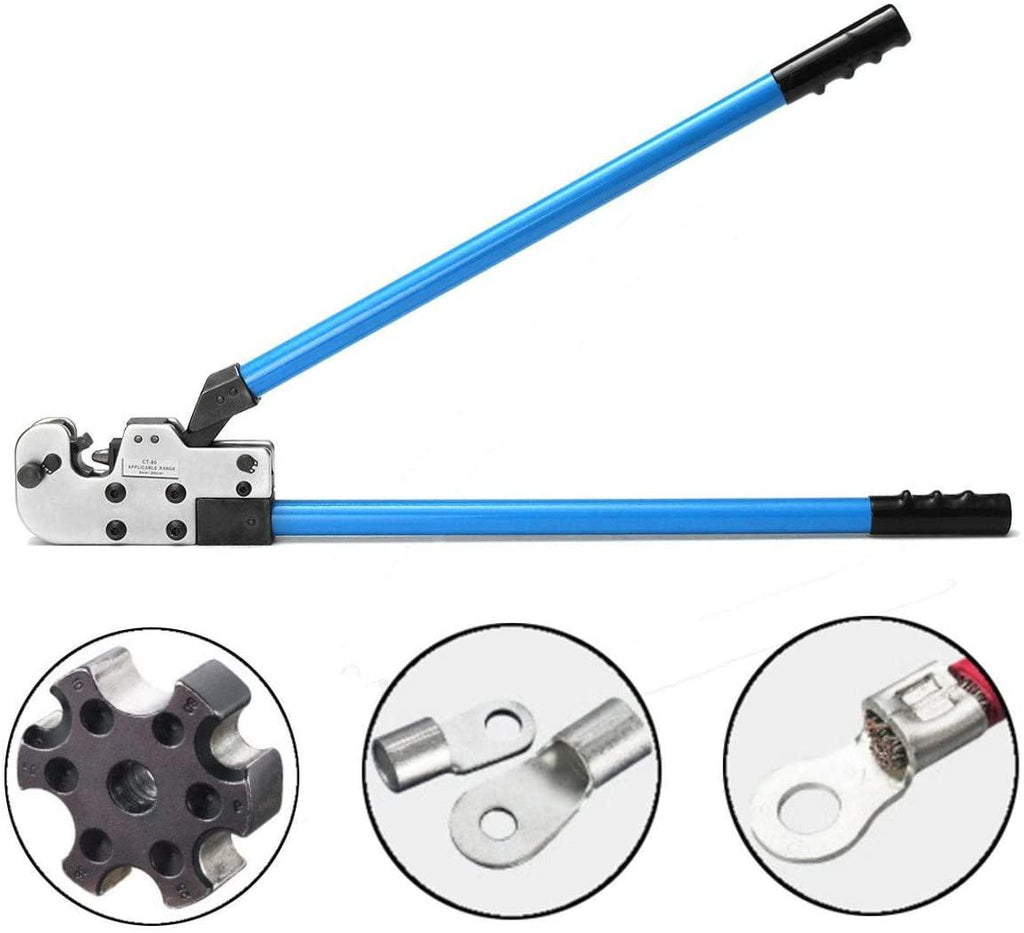 LKK-KK Hand Tools Crimping Plier 8-3/0 08-80mm² Terminal Cable Lug Plug Crimper