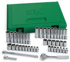 SK Hand Tool 91844 Socket Set - 44 Piece Metric Assortments, Corrosion Resistant, Heavy Duty Fractional Units. Individual Drive Sockets