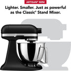 Kitchenaid Artisan Mini Plus 3.5-Qt. Tilt-Head Stand Mixer with Flex Edge Beater, Black Matte