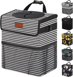 Vankor Car Trash Can for Car Cute, Car Trash Bag Bin Hanging Waterproof Automotive Car Garbage Cans Leak Proof Vehicle Trash Can Stripe