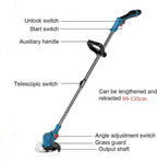 KHLRDK 12V Electric Grass Trimmer, Telescopic Electric Lawn Mower, Power Weeder with Battery and Charger for Lawn Trimming, Lawn Care, Driveway & Pathway Edging
