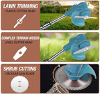 KHLRDK 12V Electric Grass Trimmer, Telescopic Electric Lawn Mower, Power Weeder with Battery and Charger for Lawn Trimming, Lawn Care, Driveway & Pathway Edging
