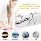 1pc Handheld Sewing Machine Mini Sewing Machines, Portable Sewing Machine  Handheld Stitch Tool For Fabric, Kids Cloth, Clothing (battery Not Included)