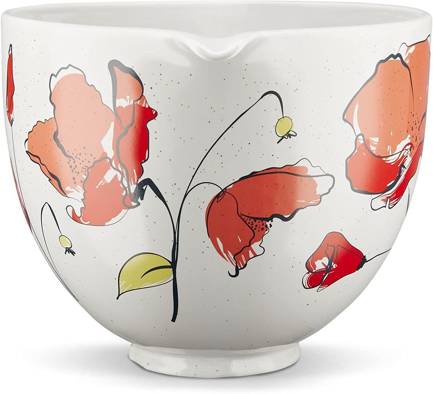KitchenAid 5 Quart Poppy Ceramic Bowl
