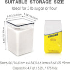 1/2pcs LarFood StoraContainers With Lids 5.2L/176oz, BPA PP Material Plastic Airtight Food StoraFor Flour, Sugar, BaSupplies