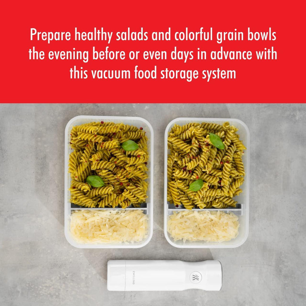 ZWILLING Fresh & Save Flat Lunch Box Large, Airtight Food Storage Container, Meal Prep Container, BPA-Free, Semi-transparent