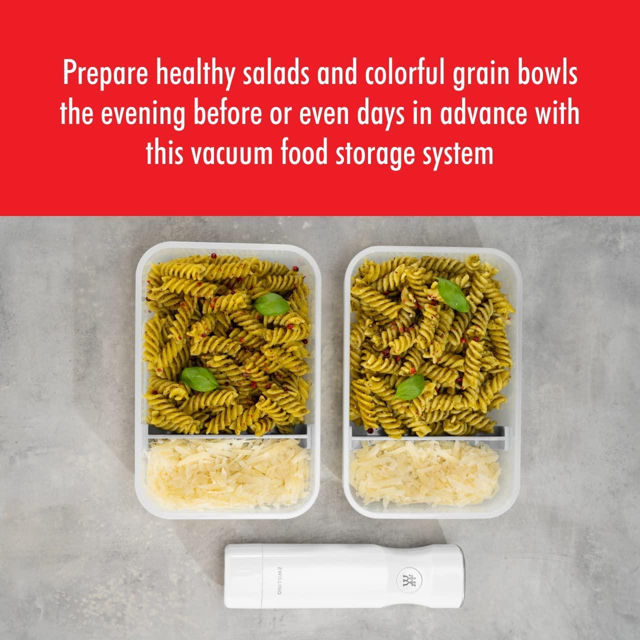 ZWILLING Fresh & Save Flat Lunch Box Large, Airtight Food Storage Container, Meal Prep Container, BPA-Free, Semi-transparent