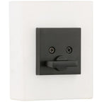 Downtown Low Profile Iron Black Square Single Cylinder Contemporary Deadbolt featuring SmartKey Security