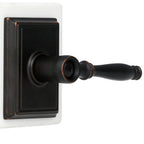 Birmingham Aged Bronze Privacy Bed/Bath Door Lever with Addison Trim