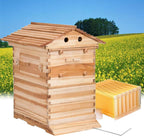 Auto Beehive Frame Comb - 7Pcs Automatic Wooden Beehive House, Auto Honey Hive Beehive Frames, Beekeeping Wooden House Beehive Boxes, Beehives and Supplies Starter Kit for Beekeepers