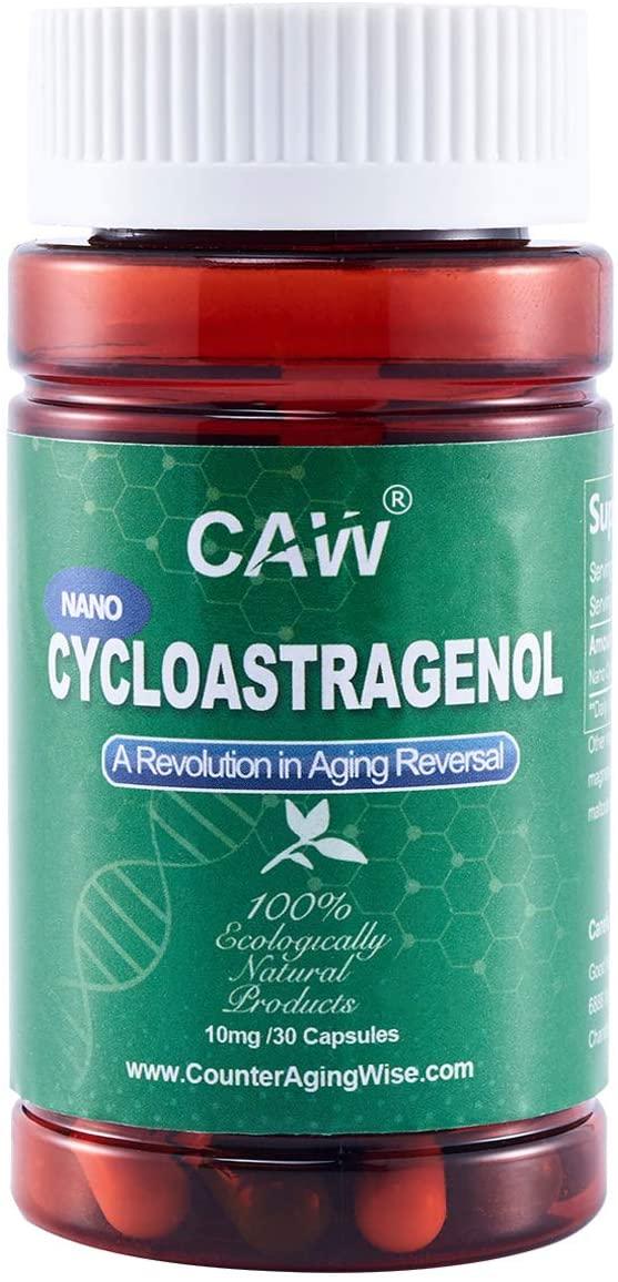 CAW Nano Cycloastragenol 10mg 30 Caps 3 Bottles Anti Aging Telomerase Activation Supplement…