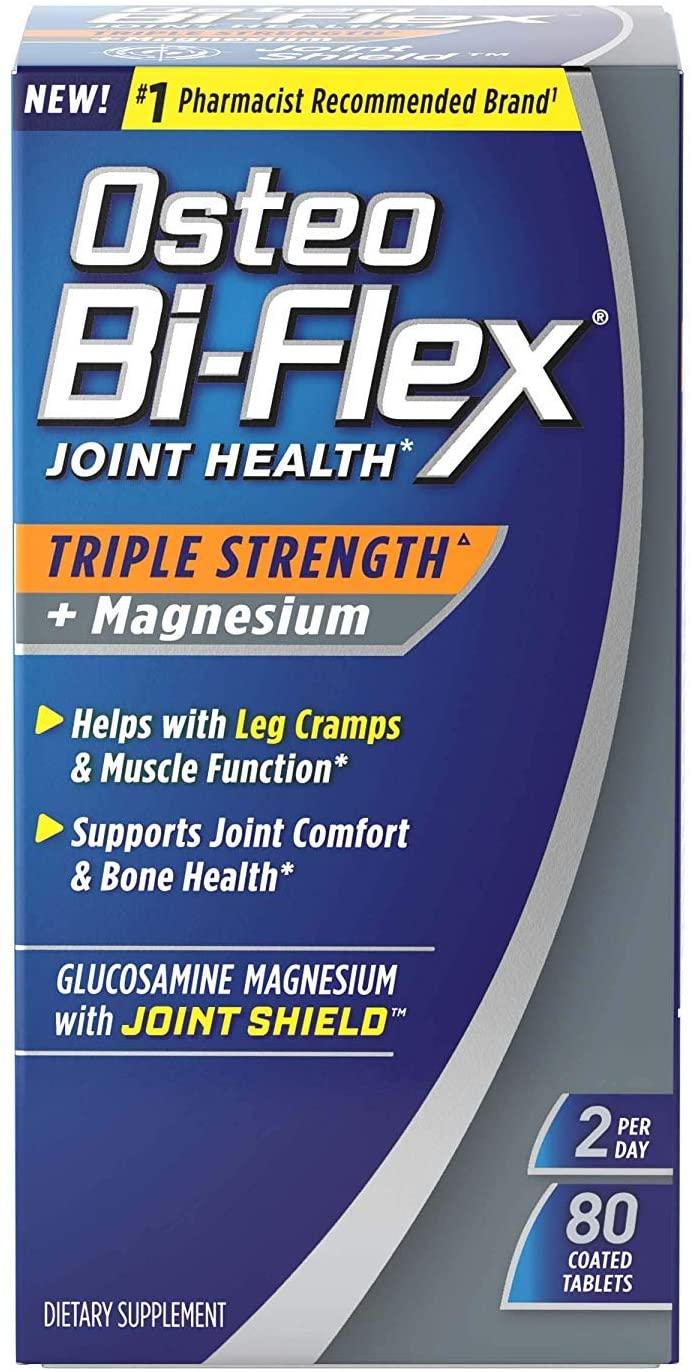 Osteo Bi-Flex Triple Strength Joint Supplement with Glucosamine & Magnesium, Gluten Free, 80 Tablets (Pack of 7)