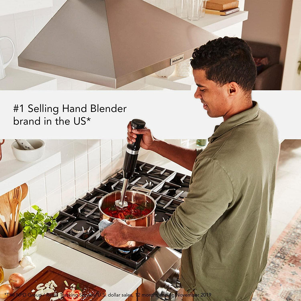 KitchenAid Cordless Variable Speed Hand Blender with Chopper and Whisk Attachment - KHBBV83
