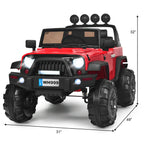 Gymax Electric Kids Ride On 12V Truck Car w/ MP3 Remote Control Red