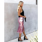 tassel sequin pencil skirt