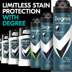Degree Men UltraClear Antiperspirant Deodorant Black + White 4 count 72-Hour Sweat &amp; Odor Protection Antiperspirant For Men With MotionSense Technology 2.70 Ounce (Pack of 4)
