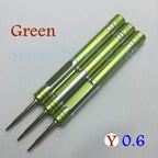 Screwdriver 300pcs/lot ustomize logo Hand Tool Y 0.6 Tri wing Screwdriver Screw Driver Special For  7 &amp; Plus Watch Repair - (Color: Green)