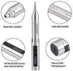 Screwdriver ES120 Electric Screwdriver Bits Set Electric Motion Control Rechargeable Screwdriver Kit with 2 Bits Hand Tools - (Color: 304  Steel)