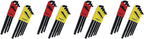 Bondhus 20599 0.050-3/8" &amp; 1.5-10mm Stubby Ball End Hex Key DoublePK (Four Pack)