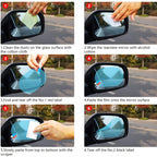 Keep Your Car Rear Lenses Clear &amp; Protected in Rainy Weather with These 2pcs Anti-Rain Clear Film Stickers!