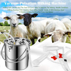S SMAUTOP 7L Electric Pulsation MilMachine Single Bucket Piston Vacuum Pulsation MilMachine Goat MilSupplies for Cows Cattle or Sheep Optional (US Plug)