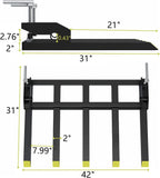 Clamp-on Debris Fork Attaches to a 48" Tractor Bucket to Clean up Fallen Limbs, Debris, or Yard Wwaste.