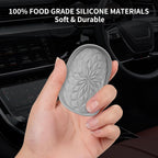 Car Cup Coaster [4 Pack] ME.FAN Silicone Car Coasters/Cup Mats - 2.75In Universal Non-Slip Recessed Car Interior Accessories - Car Cup Holder Insert Coasters Light Grey