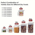 6/12pcs Airtight Food StoraContainers W/Lids,BPA Plastic Dry Food Canisters For Kitchen Pantry Organization And Storage,Dishwasher Safe