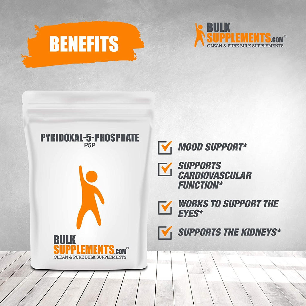 BulkSupplements.com P-5-P (Pyridoxal-5-Phosphate) Powder (500 Grams - 1.1 lbs)