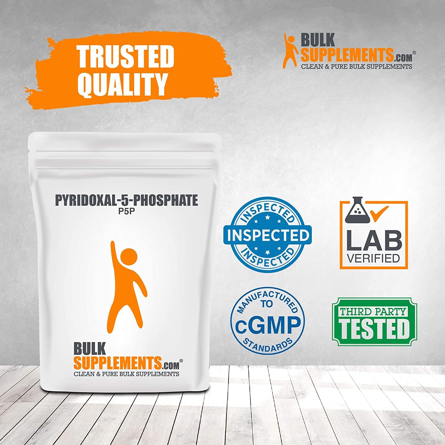 BulkSupplements.com P-5-P (Pyridoxal-5-Phosphate) Powder (500 Grams - 1.1 lbs)