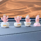ZOSTLAND 5pcs Cute Car Air Vent Clip Decoration,Car Air Fresheners, Funny Car Vent Clip，Personalized Automotive Interior Decoration Accessories,Car Decor Gift for Women,Girl,Men (5pcs Cactus Pink)