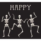 7' x 8' Black and White SkelDancing Halloween Split Car GaraDoor Banner