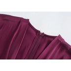 half sleeve satin midi dress