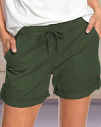 hot  casual straight mid waist shorts