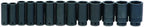 Williams WS-14-19RC 19-Piece 1/2-Inch Drive Deep 6 Point Impact Socket Set