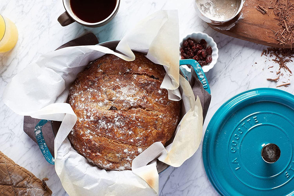 Staub Cast Iron 4-qt Round Cocotte - Turquoise, Made in France