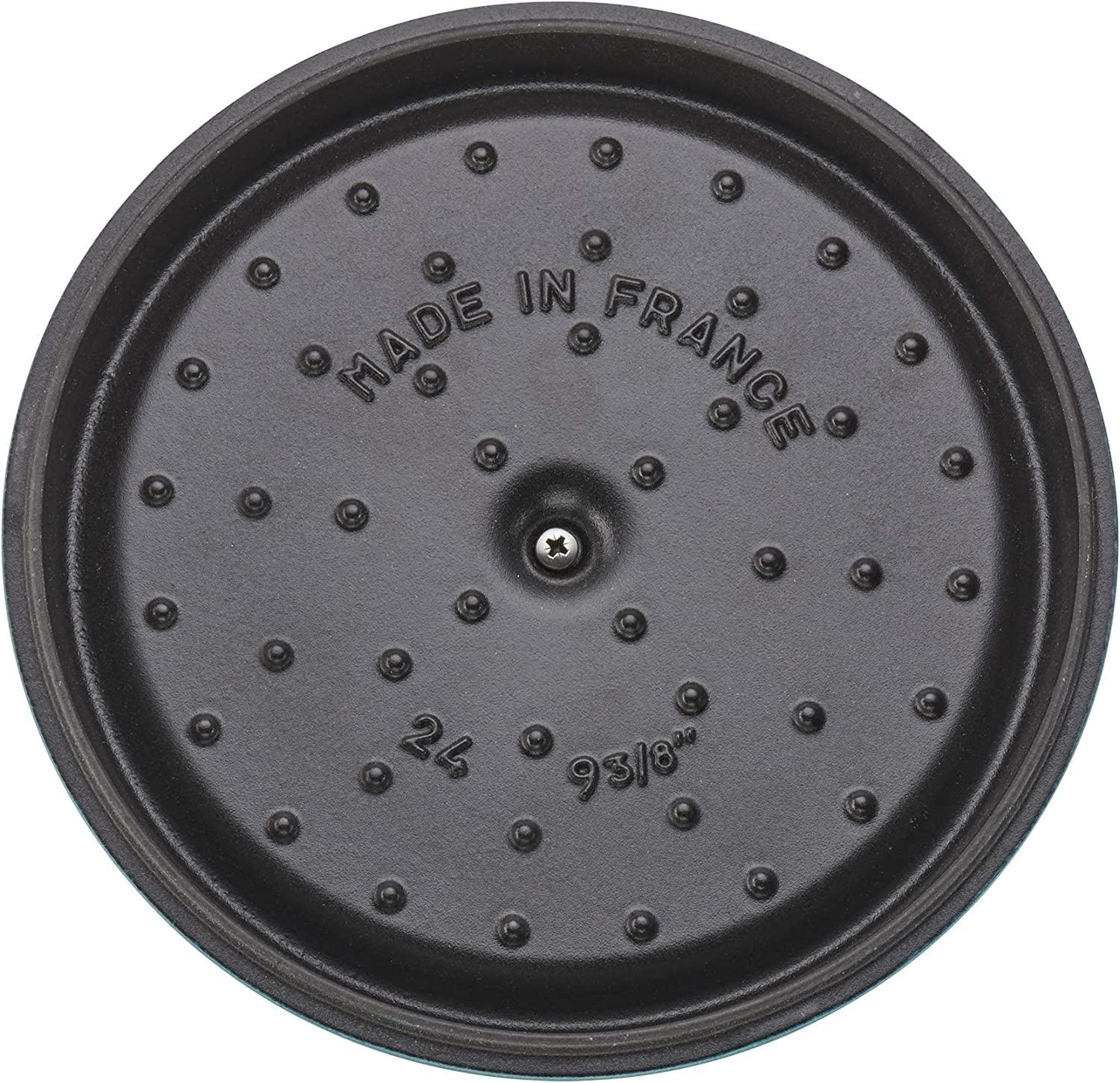 Staub Cast Iron 4-qt Round Cocotte - Turquoise, Made in France