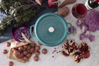 Staub Cast Iron 4-qt Round Cocotte - Turquoise, Made in France