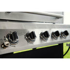Propane Gas Grill  Steel Side Burner Heat Thermometer 5-Burner