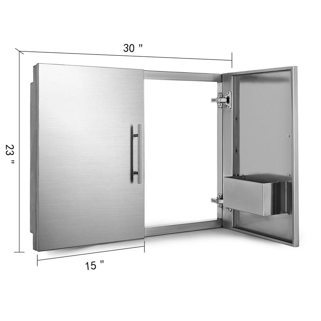 Outdoor Kitchen Drawer Door Access BBQ Drawer For Grill Flush Enclosed Drawer