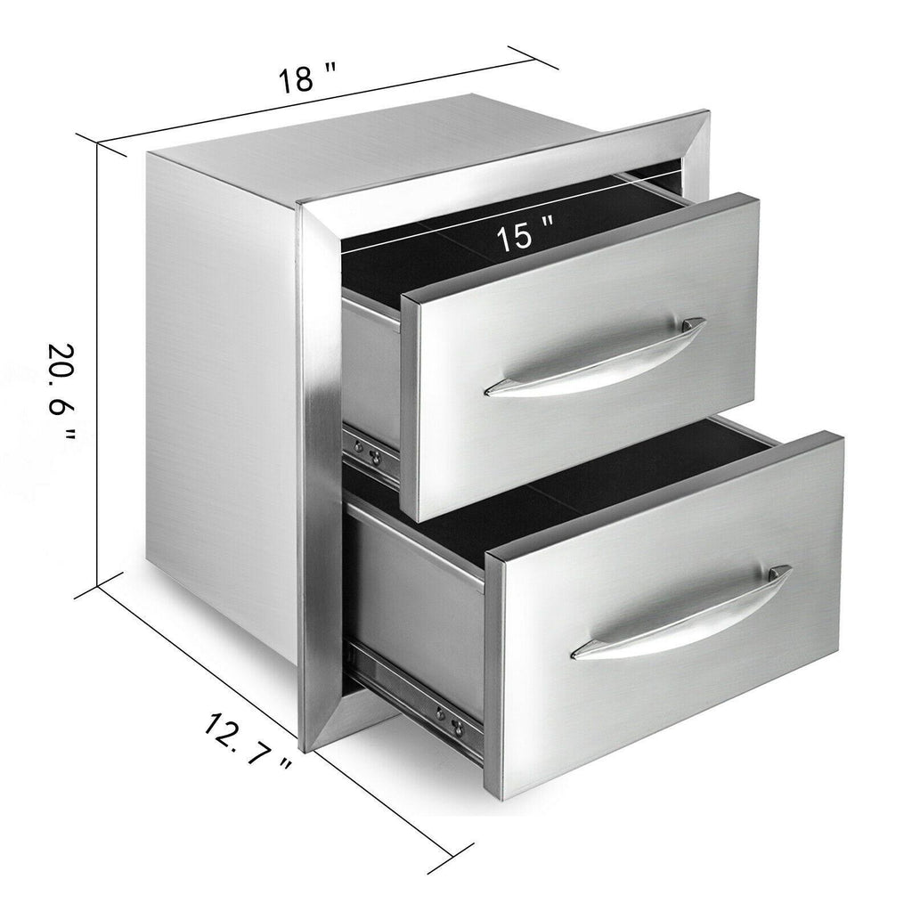 Outdoor Kitchen Drawer Door Access BBQ Drawer For Grill Flush Enclosed Drawer