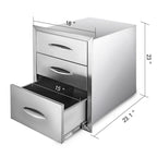 Outdoor Kitchen Drawer Door Access BBQ Drawer For Grill Flush Enclosed Drawer