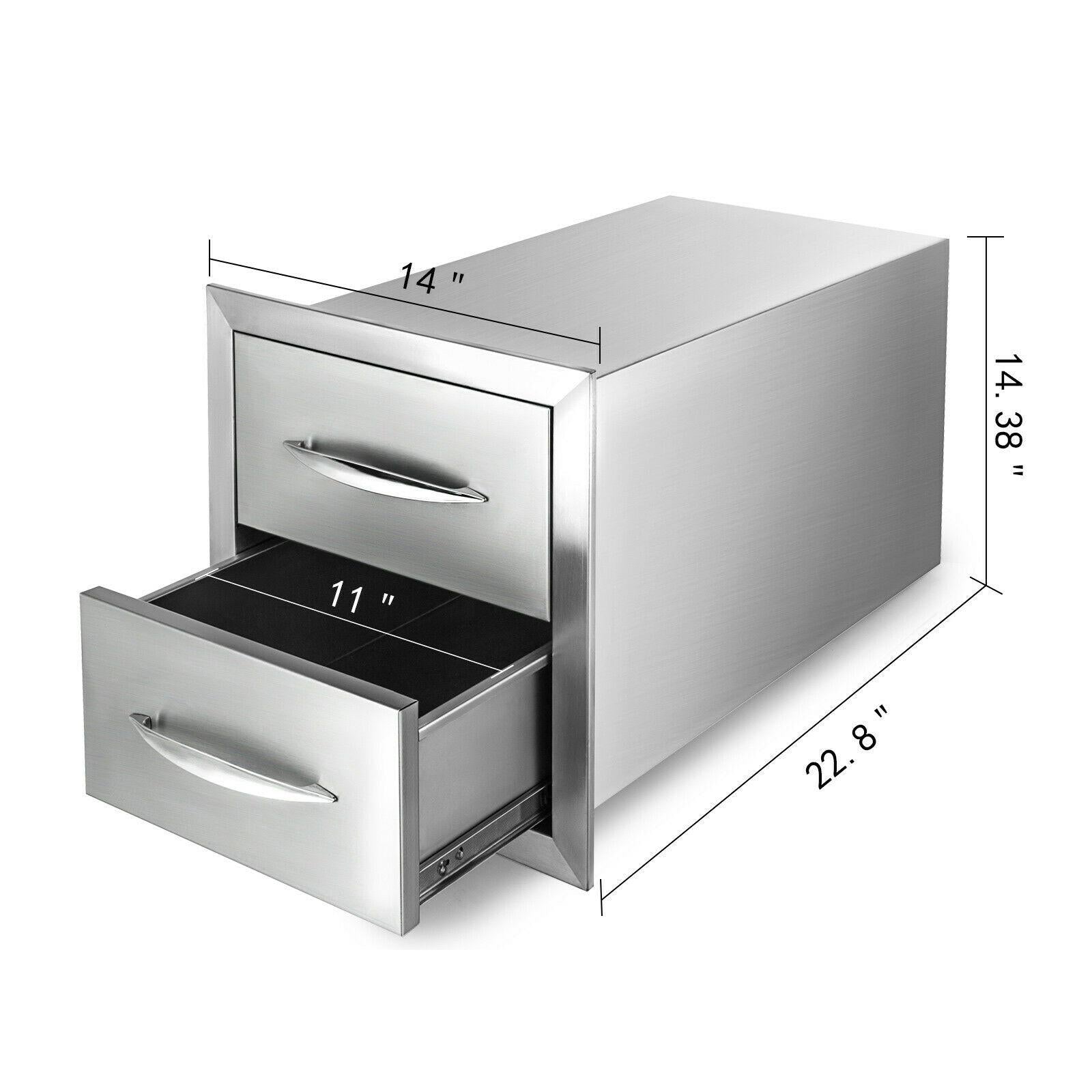 Outdoor Kitchen Drawer Door Access BBQ Drawer For Grill Flush Enclosed Drawer