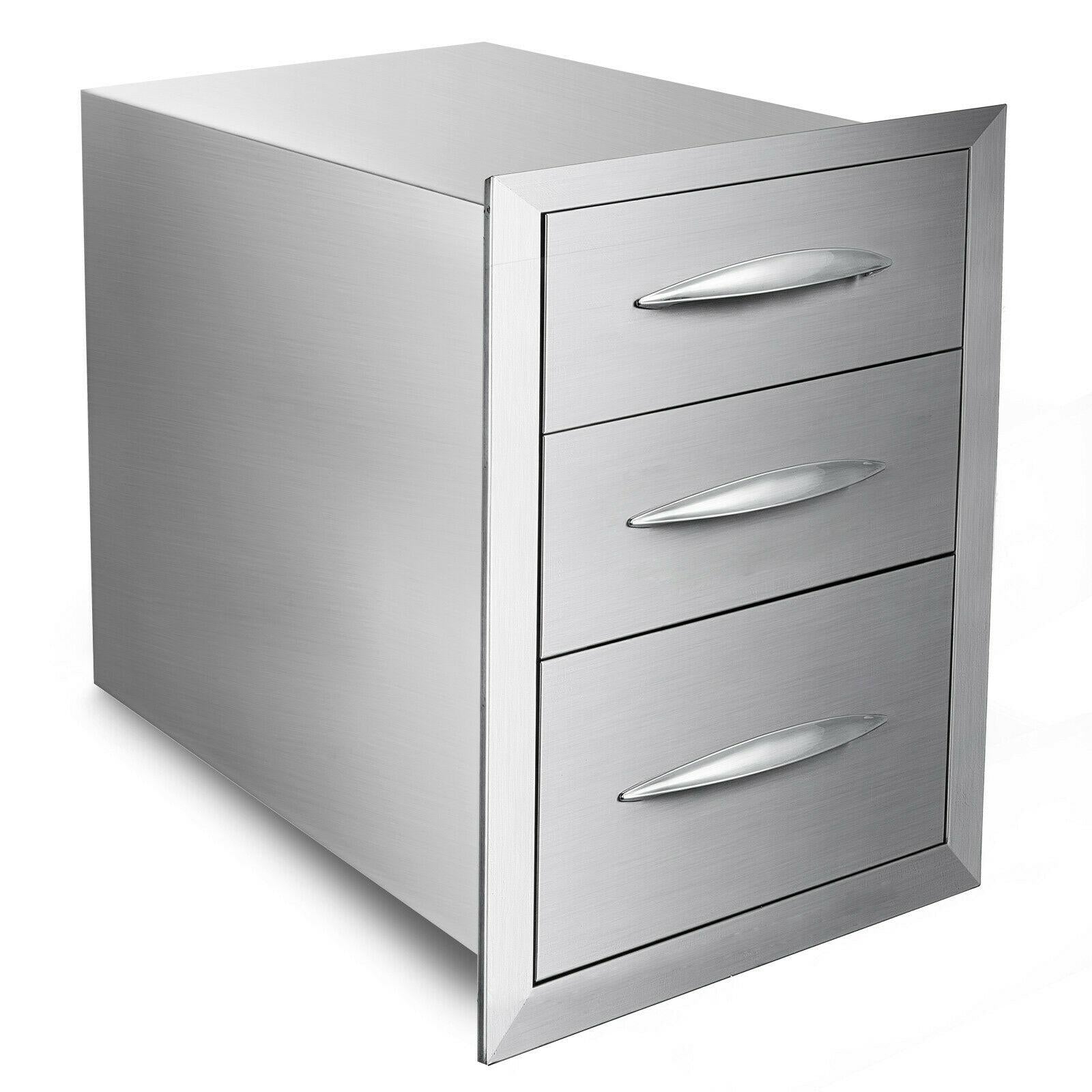 Outdoor Kitchen Drawer Door Access BBQ Drawer For Grill Flush Enclosed Drawer